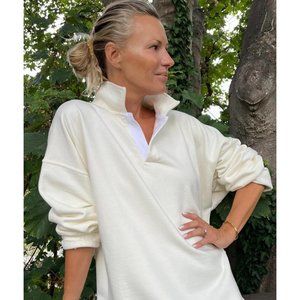 NWT- Sloppy Joe Clothing Collar 02 Sweatshirt- Warm White Size 2